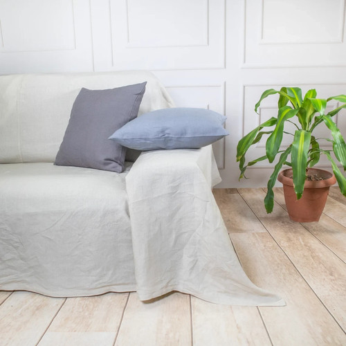 Handmade Linen Couch Covers - Custom Slipcovers for Any Sofa - Extra Large Luxur - Picture 5 of 11