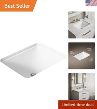 Sleek Modern Bathroom Vanity Sink - Undermount Design with Overflow Drain