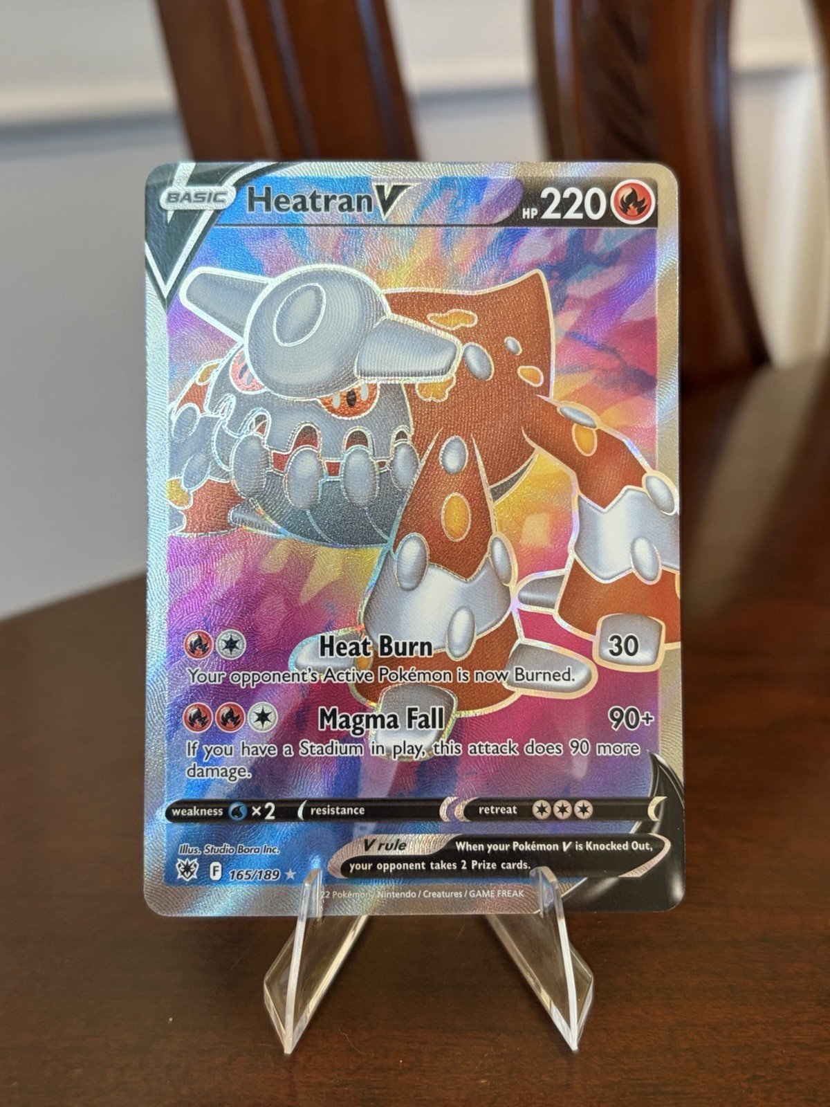 Heatran V 165/189 Full Art Ultra Rare - 2022 Pokemon SWSH10 Astral Radiance