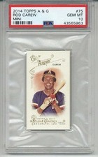 2014 TOPPS ALLEN & GINTER MINI #75 ROD CAREW ANGELS PSA 10 LOW POP RARE