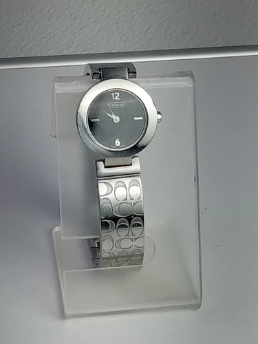 Orologio Coach Donna Bracciale Quarzo Modello 0185 Argento Quadrante Nero