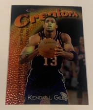 1997-98 Topps Finest Creators Kendall Gill Chrome Bronze Card - New Jersey Nets