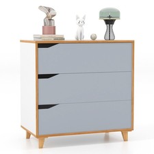 Modern 3 Drawers Chest  Freestanding 3 Drawer Chest Dresser Storage Cabinet