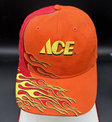 #ad 2005 Ace Hardware Flame Snapback Hat Ace Stores ACE 5 First Gear Orange Red $29.99