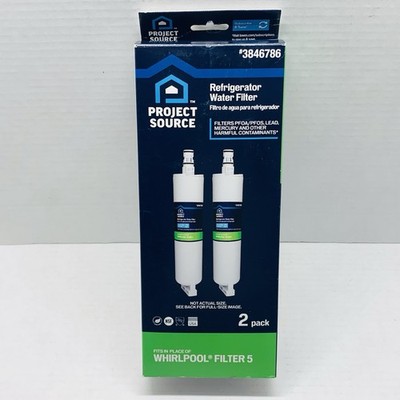 Project Source W-2-2 Refrigerator Water Filter Whirlpool Filter 5 3846786 2-Pack