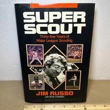 Super Scout By Jim Russo  - 1st Edition - MLB Scouting - Hardcover 1992 DJ RARE
