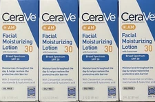 CeraVe AM Facial Moisturizing Lotion SPF 30 - 3 FL. OZ. / 89 ML each 4-PACK