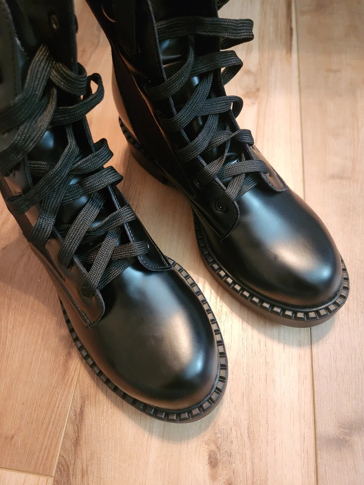 Black High Top Boots ( size 41) (9.5 US) - Image 2 of 4