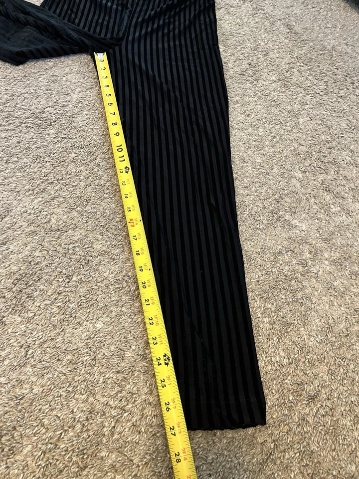 Express Tricot Black Velour Velvet Stretch Legging Pants Women Sz LARGE VTG USA - Image 3 of 4