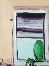 Whimsical Little Alien Window PRINT Canvas Art By Artist Jose Trujillo 16x20