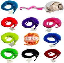 SHENGSEN 20 Pieces Fuzzy Worm Toys String Pets Worms On Bulk...