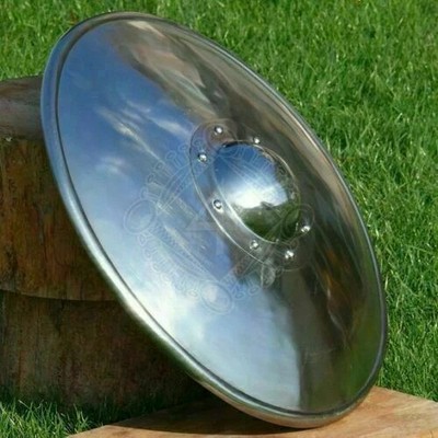 Medieval Shield Armor Knight Metal Steel Handcrafted Battle 18'' Round RS18 USA