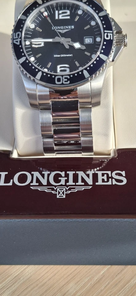 Men's  LONGINES   ' Hydro Conquest '   Swiss Watch; DATE; Cleaned +NEW Batt; Box, photo 2 of 5