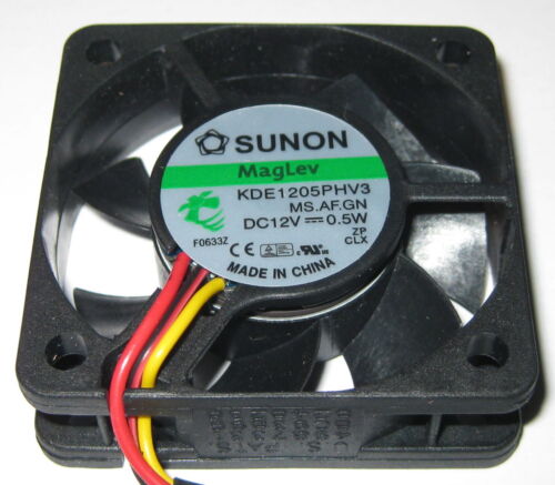 Sunon 50 mm Ultra Quiet Cooling Fan - 12 V - 10 CFM - 22 dB - KDE1205PHV3 - Tach - Picture 1 of 5