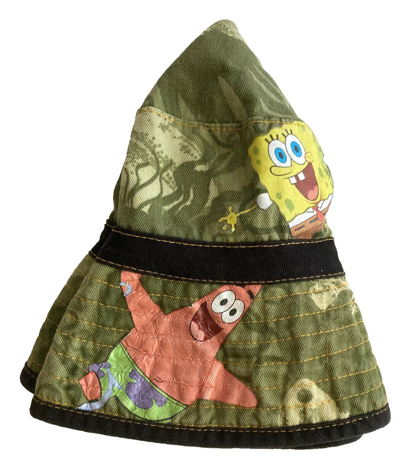 Bob Esponja & Patrick ~ Chapéu de Sol Balde Camuflado Infantil Nickelodeon 2013 Tamanho Único - Imagem 4 de 4