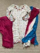 White embroidered Shalwar Kameez with duppatta