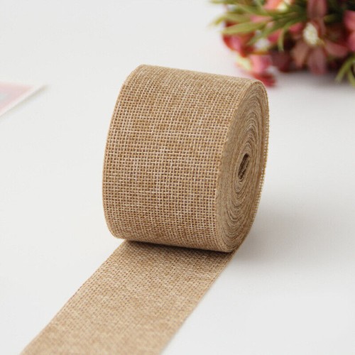 10m Burlap Ribbon Roll Hessian Jute Fabric Rustic Party DIY Wedding Xmas Decor - Picture 25 of 30