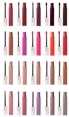 Maybelline SuperStay matte Tinte flüssiger Lippenstift 5ml - SCHATTEN WÄHLEN - NEU versiegelt