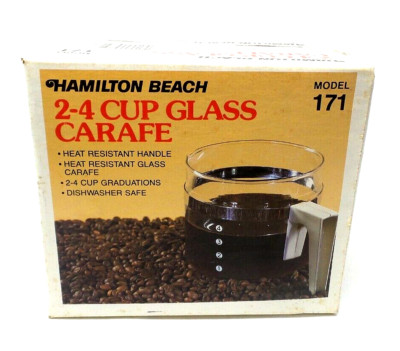 Vintage Hamilton Beach Glass Carafe Model 171 2-4 Cup Coffee Pitcher - NOS