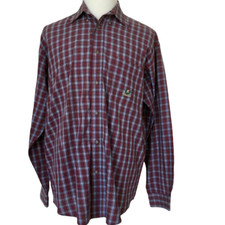 Vintage Wrangler Mens Western Shirt Size XL Striped Cowboy Rodeo Riata Red Navy