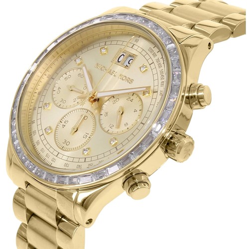 Michael Kors MK6693 Womens Whitney Gold-Tone Stainless Steel Glitz