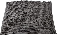 Luxury Chenille Bath Mat Soft Absorbent, Non-Slip Shower Rug 17" x 24" Charcoal