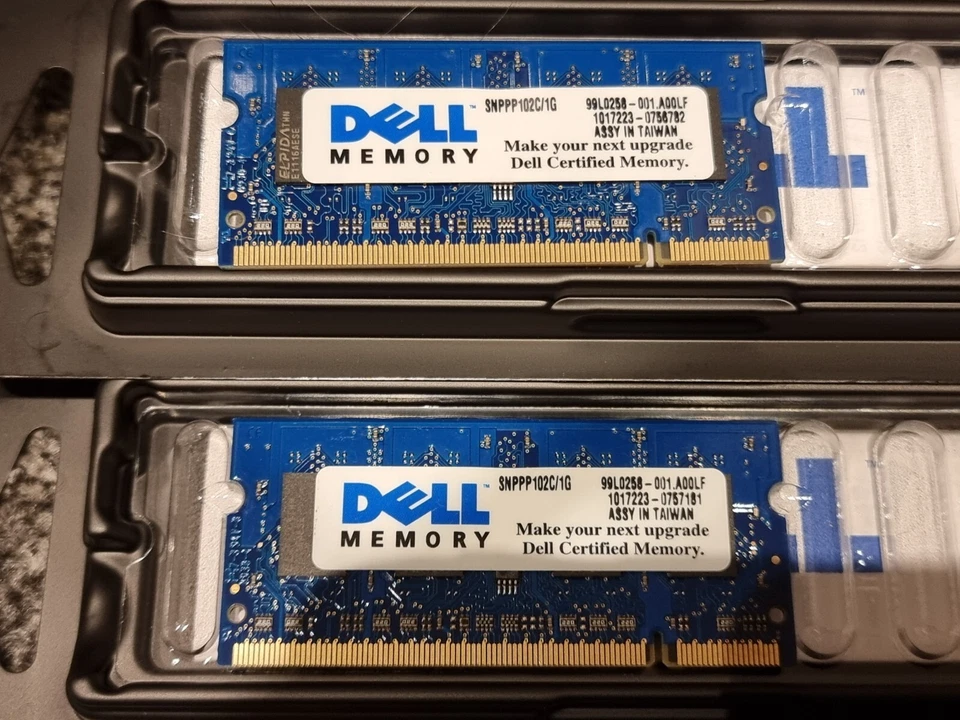 2 x 1GB LAPTOP SODMIMM DDR2 800MHz RAM MEMORY STICK MODULE NEW DELL SNPPP1-2C/1G - Image 4 of 4