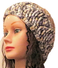 New Handmade Crochet Brown Size XL (24 Inches Circumference) Waves Beanie Hat