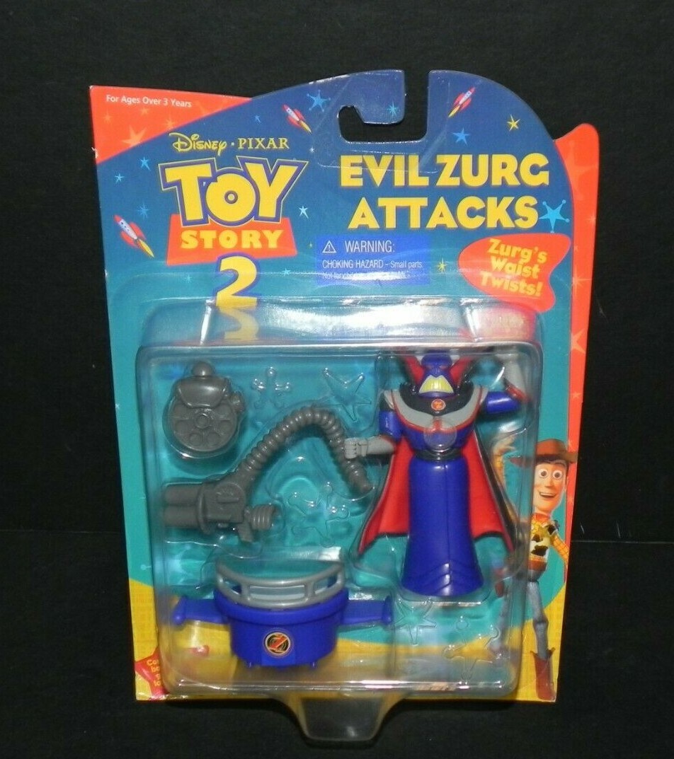 TOY STORY 2 ~ EVIL ZURG ATTACKS FIGURE - New On Card from - Free