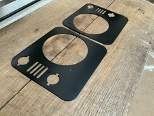 Schwarze Frontscheinwerfereinfassungen Paar - Land Rover Defender 90 110 Satin / Matt