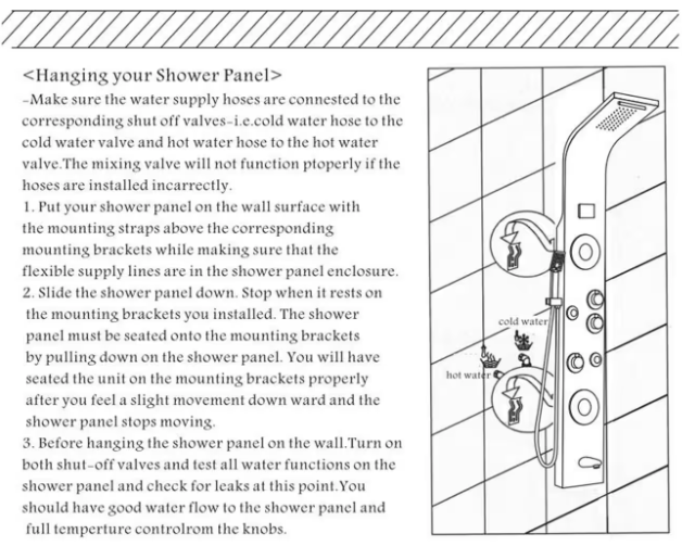 52 in. 6Jet High Pressure Shower Tower System w/ LED Rainfall