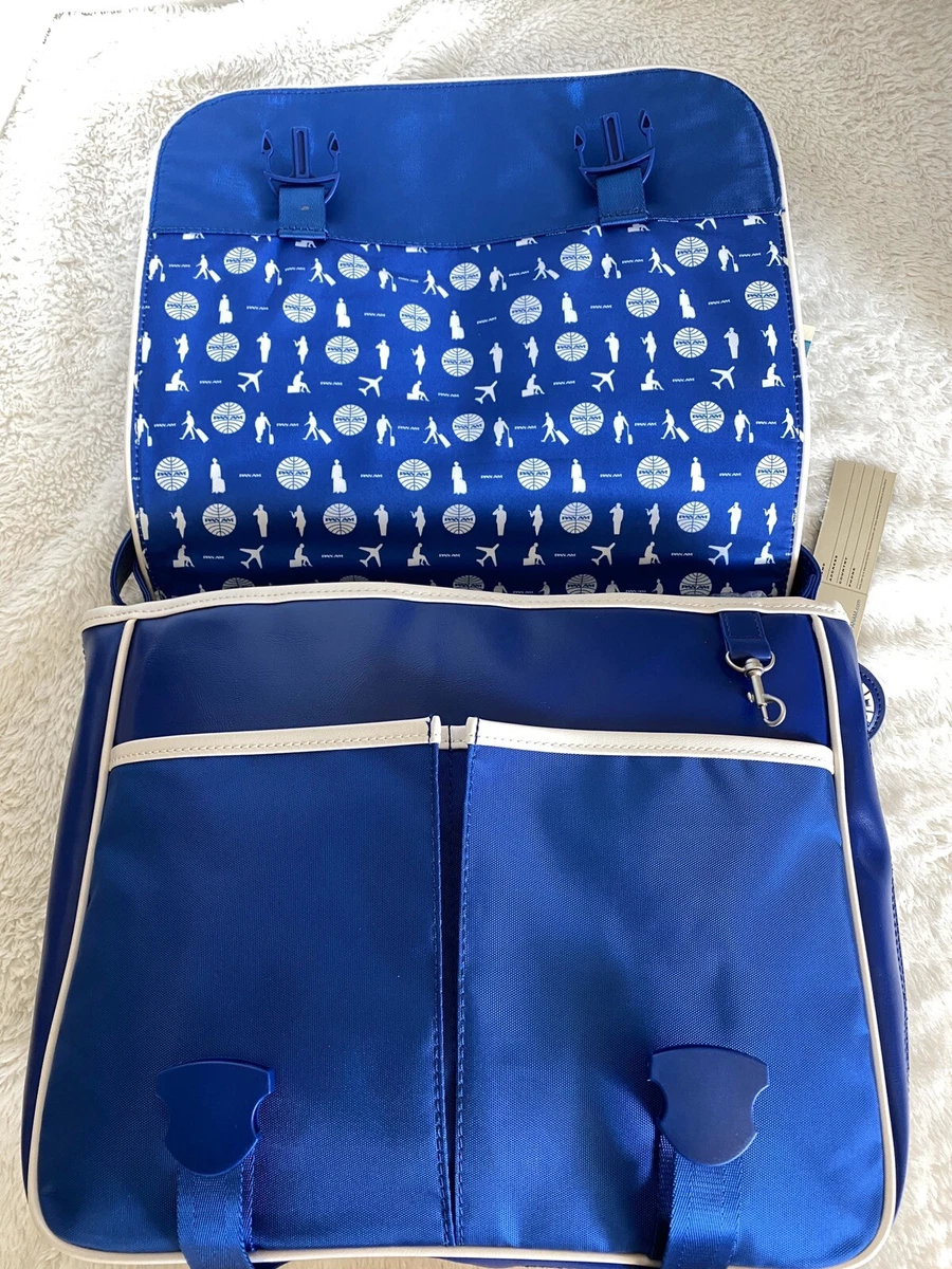 PAN AM "Messenger Reloaded" Bag, Original Certified Vintage Style, Pan Am Blue