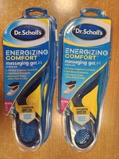 2 PRs: Dr. Scholl's Energizing Comfort Gel Insoles WM Size 6-10 0677 - E4E