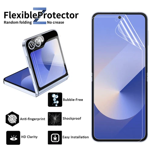 For Samsung Galaxy Z Flip 6/5/4 Hydrogel Screen Protector/Camera Lens Protector