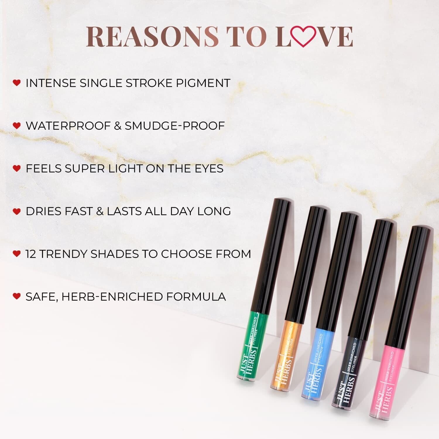 Just Herbs Eyeliner Waterproof Smudge Proof Long Lasting Eyeliner