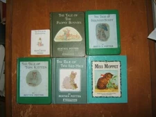 Lot of 6 Beatrix Potter books various titles, mostly F. Warne & Co pubs