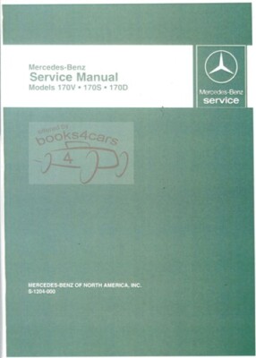 洋書 SELPService Number17F/W2002 MERCEDES 170 SHOP MANUAL SERVICE REPAIR BOOK WORKSHOP GUIDE 1936