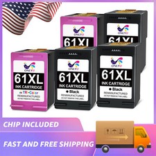 61 XL Black Color Ink For HP 61XL ENVY 4500 4501 4502 4504 5530 5531 5535 Lot