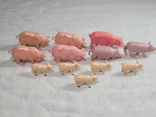 Vintage Plastic Farm Pigs - 12