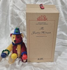 Steiff The Juggling Harliquin Bear Limited Edition of 2500 crimson  gold  Box