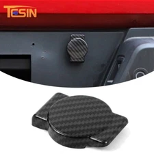 Carbon Fiber Rear Spare Tire Lock Decor Cover Trim For Ford F150 11+ Accessories