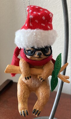 Target Sloth with Knit Santa Hat Christmas Tree Ornament Wondershop 2022 