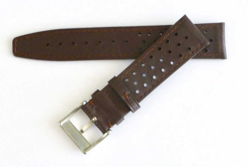 Correa de reloj deportivo de cuero con costuras rojas negras de 20 mm para TISSOT Foto 4 de 4