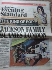 London Evening Standard special edition on Michael Jackson 2009 E