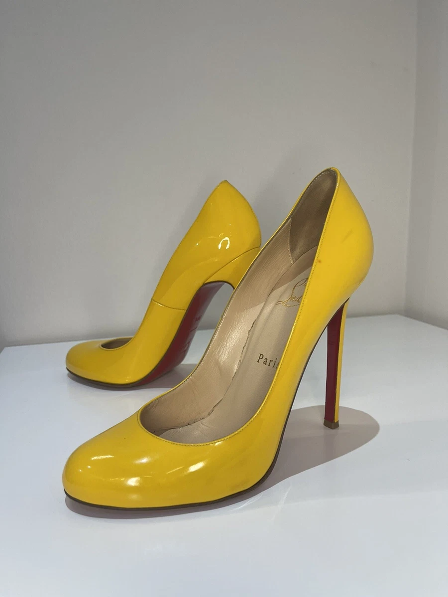 Yellow round toe best sale pumps