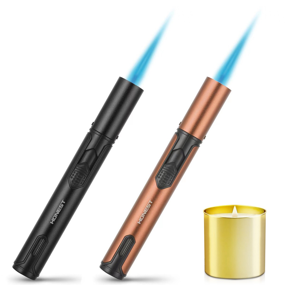 blow torch cigarette lighter Butane Torch Cigar Lighter Stright Jet Flame Windproof Pen Lighters  Refillable
