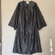 Oak Hall Bachelor Black Graduation Gown 5'6-5'8 Shiny Black