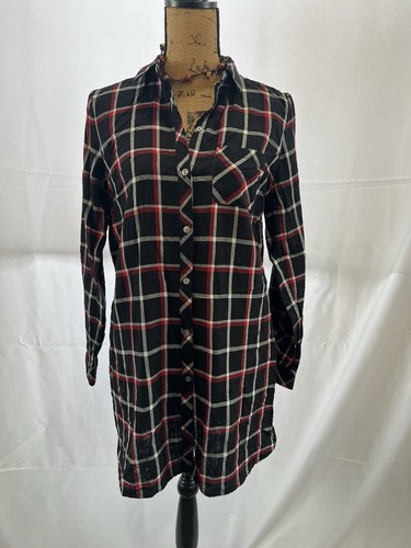 J Jill Plaid Shirt Dress S