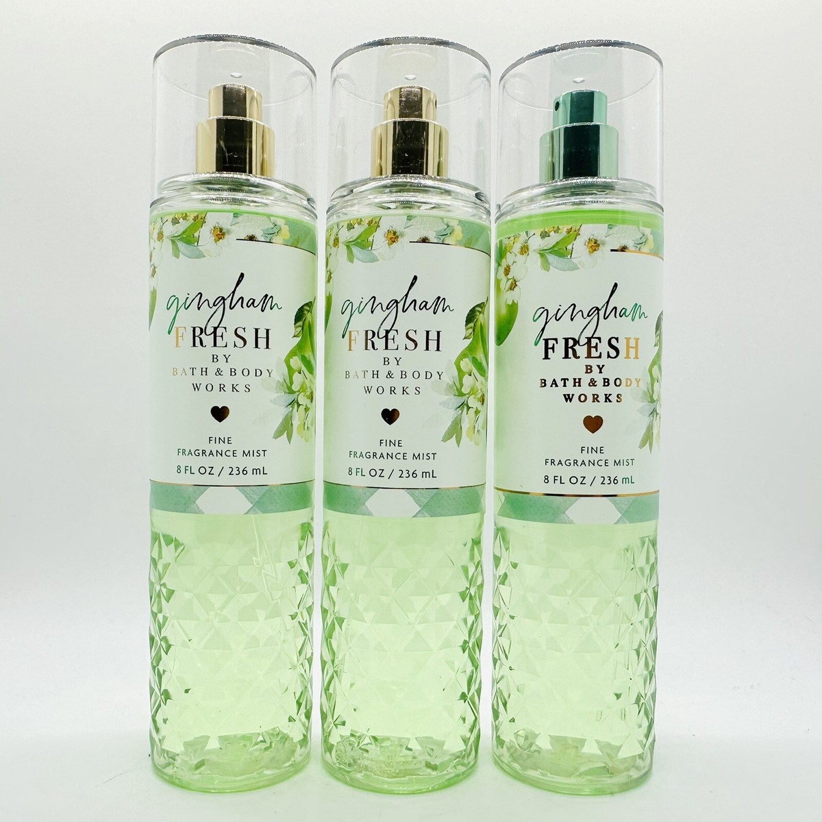 3-Pack Bath & Body Works GINGHAM FRESH Fine Fragrance Mist Spray 8