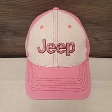 JEEP Adjustable Hat Cap Pink White Embroidered Retro Ehrlich Ft Morgan Colorado